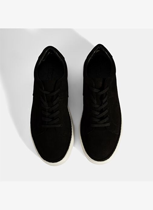 Erkek Siyah Bağcıklı Günlük Nubuk Deri Ayakkabı - Görsel 8
