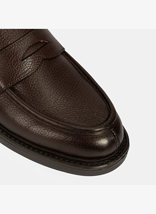 Erkek Kahve Deri Loafer - Görsel 7