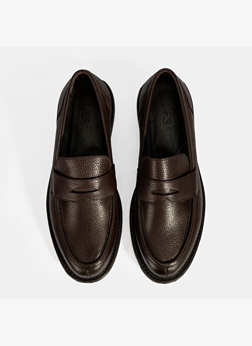 Erkek Kahve Deri Loafer - Görsel 8