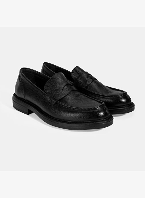 Erkek Siyah Deri Loafer - Görsel 2
