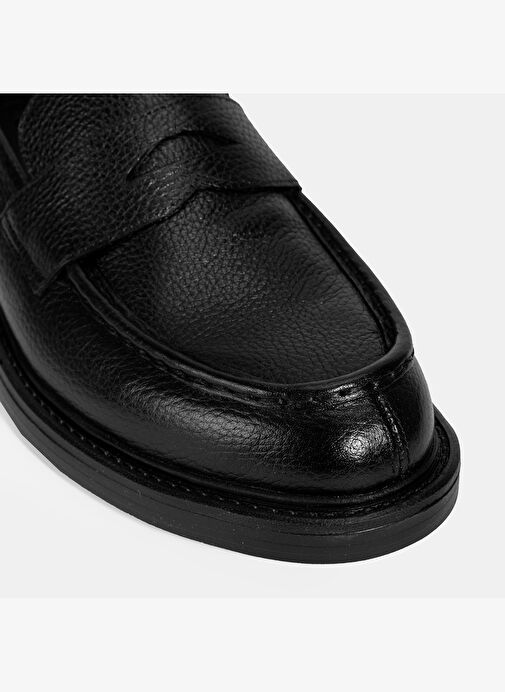 Erkek Siyah Deri Loafer - Görsel 7