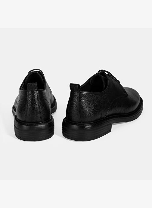 Erkek Siyah Bağcıklı Günlük Deri Ayakkabı - Görsel 9