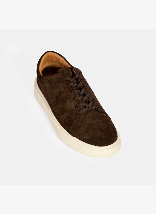 Erkek Kahve Bağcıklı Süet Spor Ayakkabı - Görsel 7