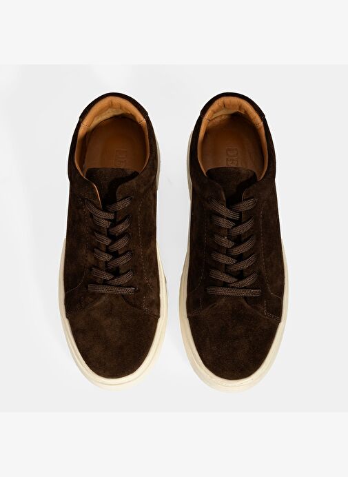 Erkek Kahve Bağcıklı Süet Spor Ayakkabı - Görsel 8