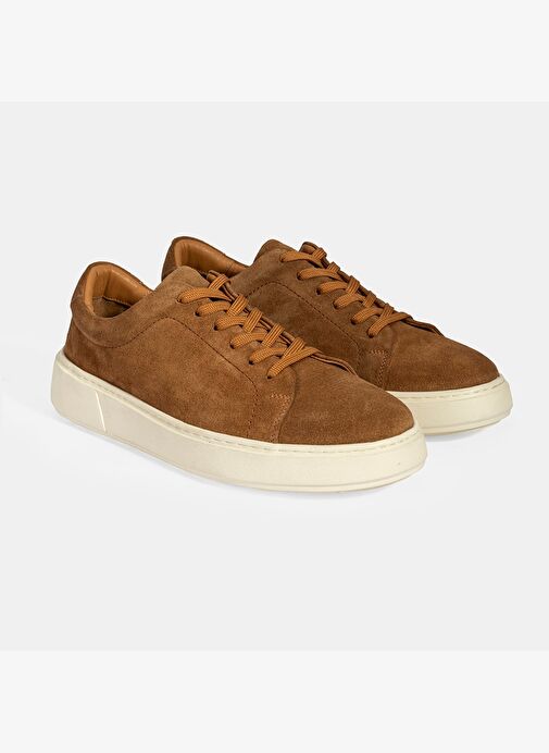 Erkek Taba Bağcıklı Süet Spor Ayakkabı - Görsel 2