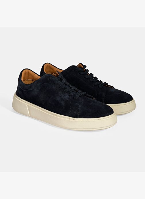 Erkek Lacivert Bağcıklı Süet Spor Ayakkabı - Görsel 2