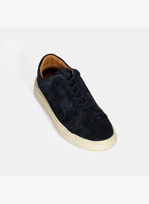 Erkek Lacivert Bağcıklı Süet Spor Ayakkabı - Görsel 6