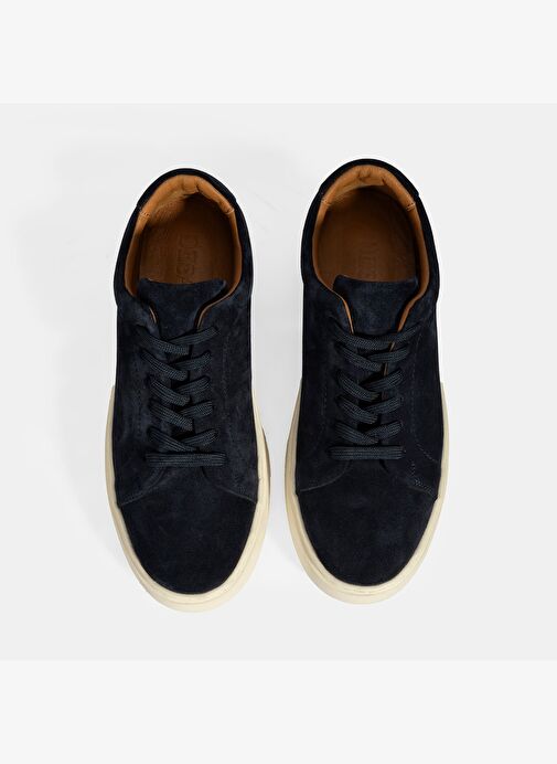 Erkek Lacivert Bağcıklı Süet Spor Ayakkabı - Görsel 8