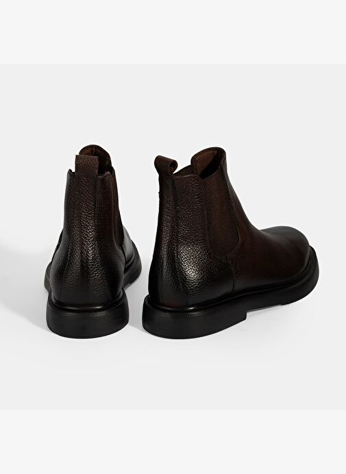 Erkek Kahve Lastikli Deri Bot - Görsel 9