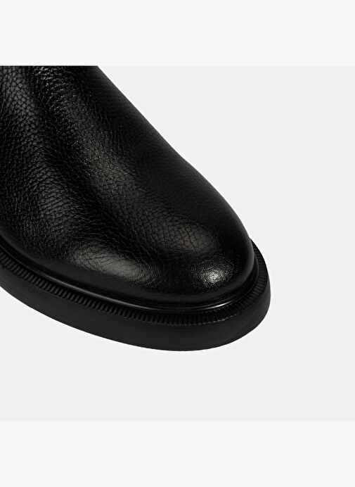 Erkek Siyah Lastikli Deri Bot - Görsel 7
