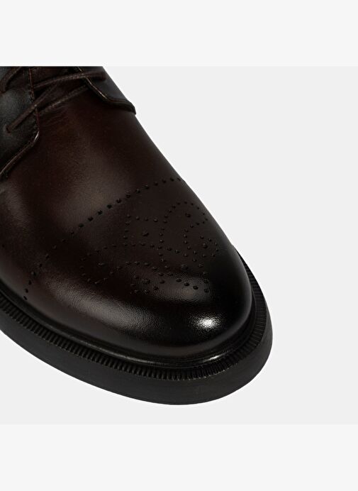Erkek Kahve Bağcıklı Deri Bot - Görsel 7