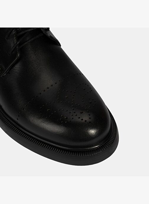 Erkek Siyah Bağcıklı Deri Bot - Görsel 7