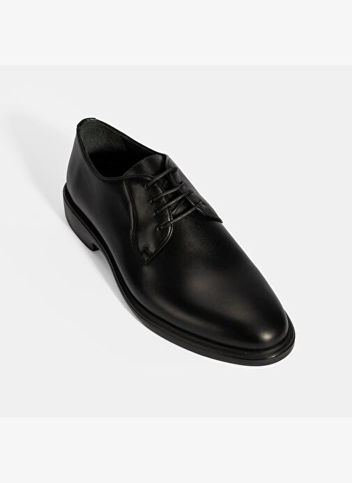 Erkek Siyah Bağcıklı Deri Klasik Ayakkabı - Görsel 6