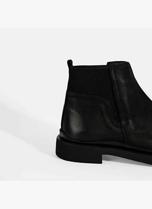 Erkek Siyah Lastikli Nubuk Deri Bot - Görsel 7