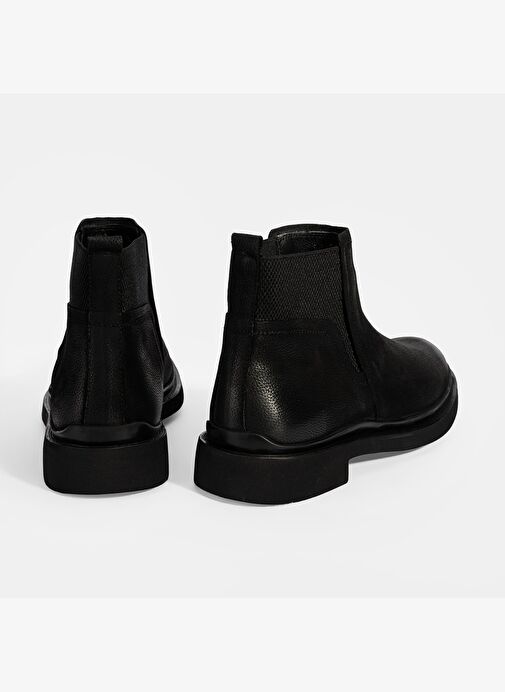 Erkek Siyah Lastikli Nubuk Deri Bot - Görsel 9