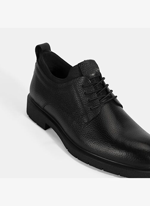 Erkek Siyah Bağcıklı Deri Klasik Ayakkabı - Görsel 7