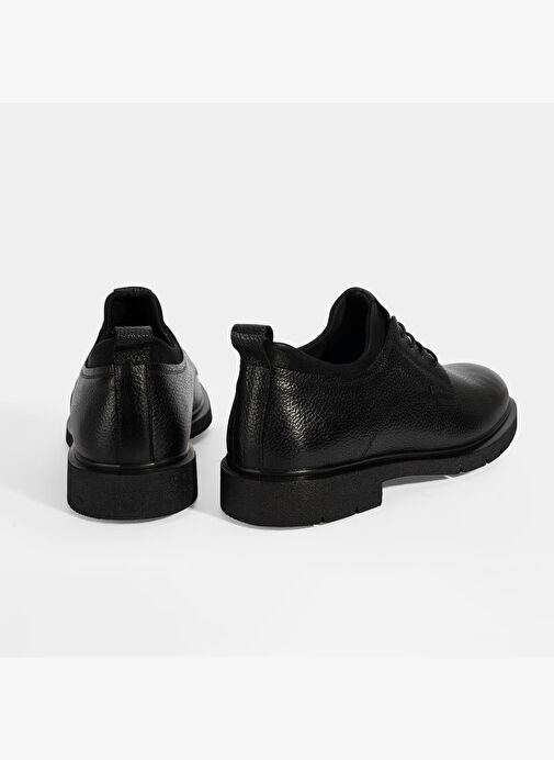 Erkek Siyah Bağcıklı Deri Klasik Ayakkabı - Görsel 9