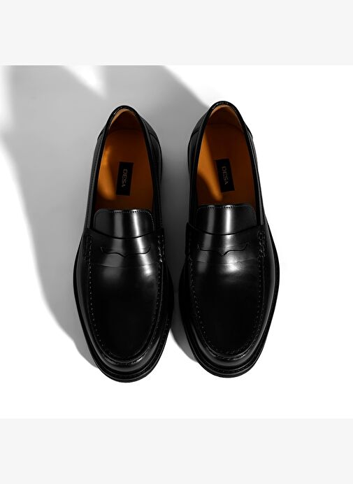 Erkek Siyah Deri Loafer - Görsel 8