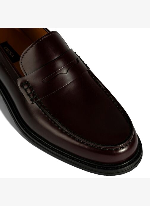 Erkek Bordo Deri Loafer - Görsel 7