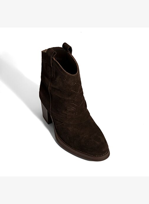 Desa Desa Kahverengi Kadın Kahve İşleme Detaylı Kalın Topuklu Bot | Boyner Kahverengi - 6. görsel