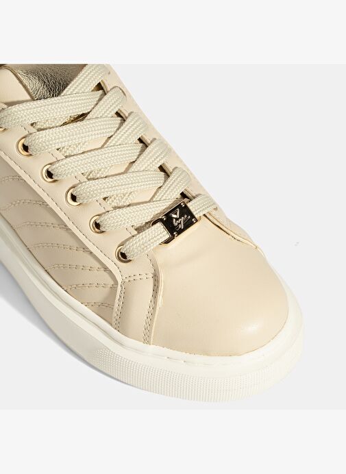 Kadın Bej Bağcıklı Spor Ayakkabı - Görsel 7