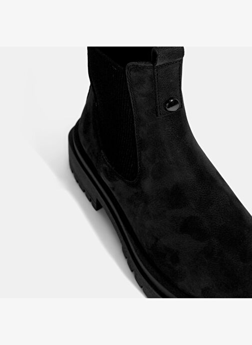 Kadın Siyah Nubuk Deri Chelsea Bot - Görsel 7