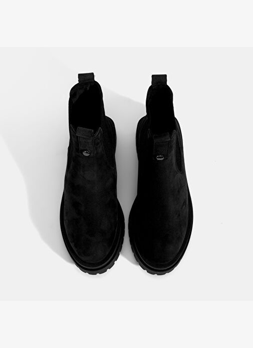 Kadın Siyah Nubuk Deri Chelsea Bot - Görsel 8