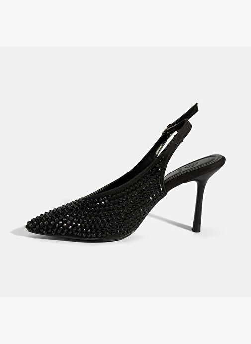 Desa Desa Kadın Siyah Ayarlanabilir Metal Tokalı Taşlı Abiye Ayakkabı Topuklu Ayakkabı | Boyner Siyah - 4. görsel