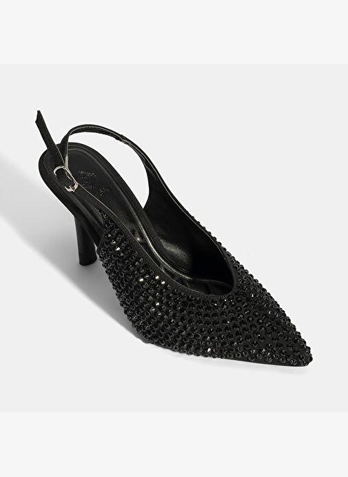 Desa Desa Kadın Siyah Ayarlanabilir Metal Tokalı Taşlı Abiye Ayakkabı Topuklu Ayakkabı | Boyner Siyah - 6. görsel