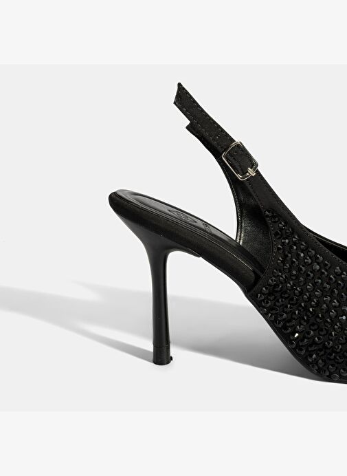 Desa Desa Kadın Siyah Ayarlanabilir Metal Tokalı Taşlı Abiye Ayakkabı Topuklu Ayakkabı | Boyner Siyah - 7. görsel