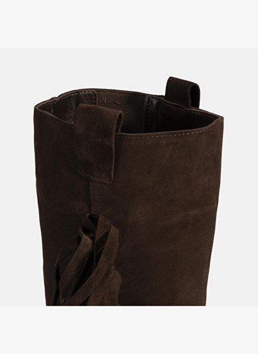 Desa Desa Kahverengi Kadın Kahve Püskül Detaylı Kalın Topuklu Süet Çizme Bot | Boyner Kahverengi - 7. görsel