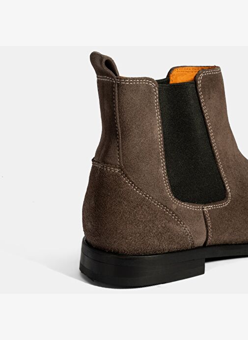 Kadın Vizon Lastik Detaylı Süet Deri Bot - Görsel 6