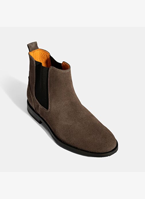 Kadın Vizon Lastik Detaylı Süet Deri Bot - Görsel 7