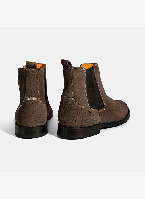 Kadın Vizon Lastik Detaylı Süet Deri Bot - Görsel 9