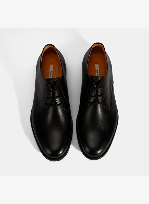 Kadın Siyah Bağcıklı Klasik Deri Ayakkabı - Görsel 8