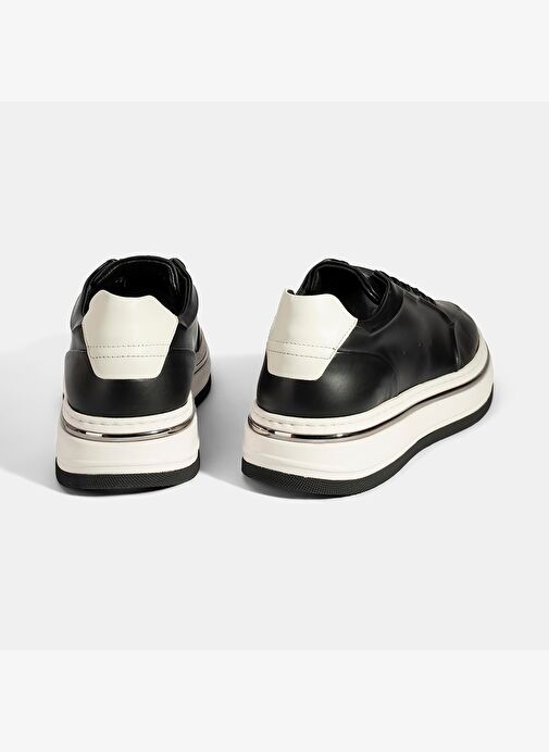 Erkek Siyah Bağcıklı Deri Spor Ayakkabı - Görsel 9