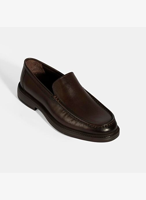Erkek Kahve Deri Loafer - Görsel 6