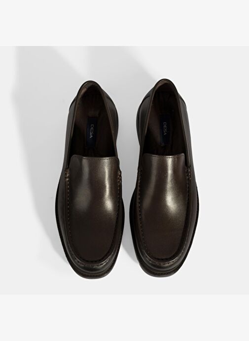 Erkek Kahve Deri Loafer - Görsel 8