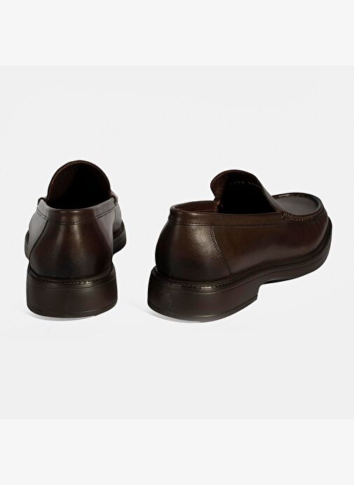 Erkek Kahve Deri Loafer - Görsel 9