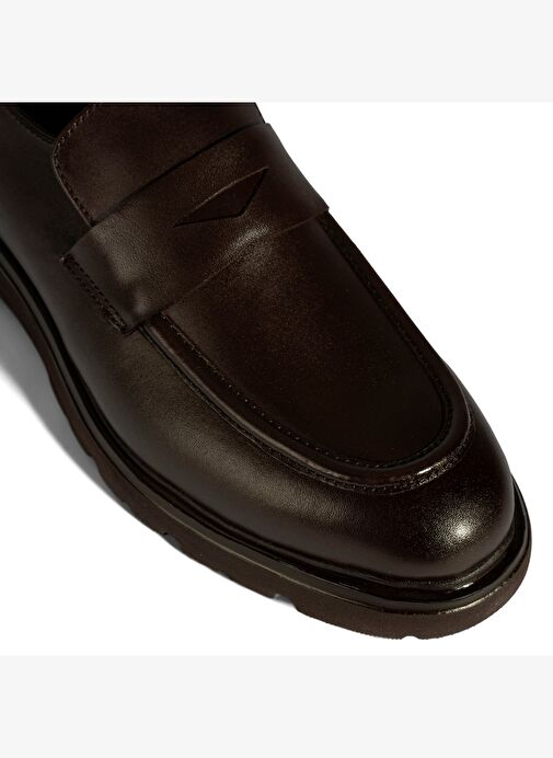 Erkek Kahve Deri Loafer - Görsel 7