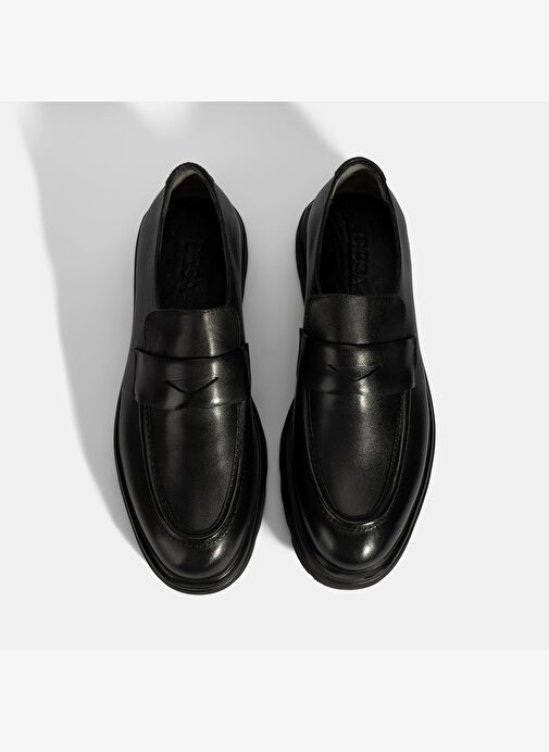 Erkek Siyah Deri Loafer - Görsel 8