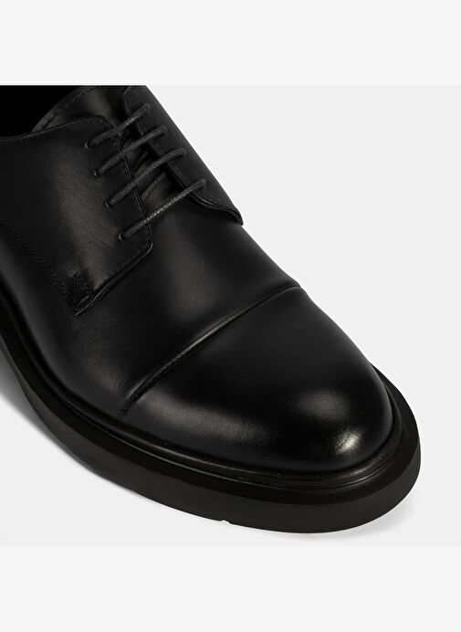 Erkek Siyah Bağcıklı Deri Klasik Ayakkabı - Görsel 7
