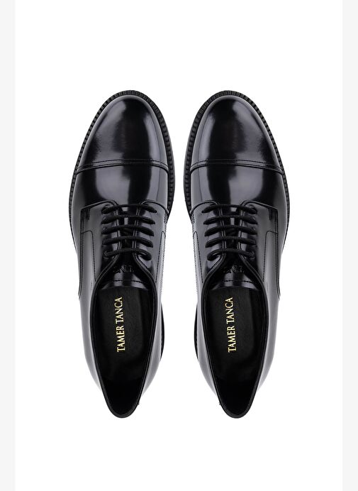 Tamer Tanca Erkek Hakiki Deri Siyah Açma Klasik Ayakkabı - Görsel 6
