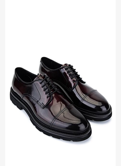 Tamer Tanca Erkek Hakiki Deri Bordo Klasik Ayakkabı - Görsel 3
