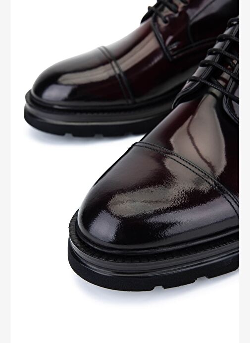 Tamer Tanca Erkek Hakiki Deri Bordo Klasik Ayakkabı - Görsel 5