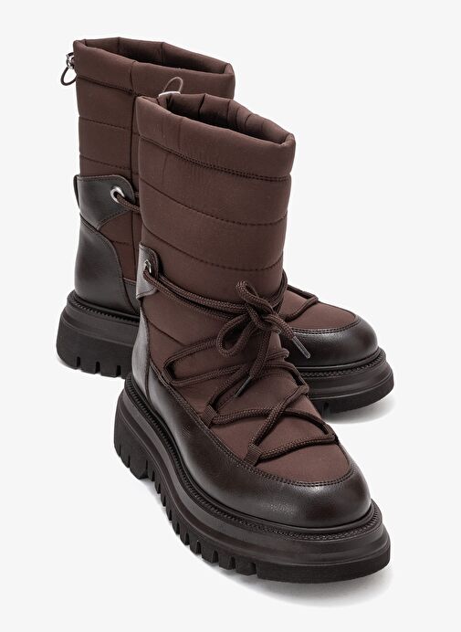 WELD Kahverengi Cilt Kadın Kar Botu - Görsel 2