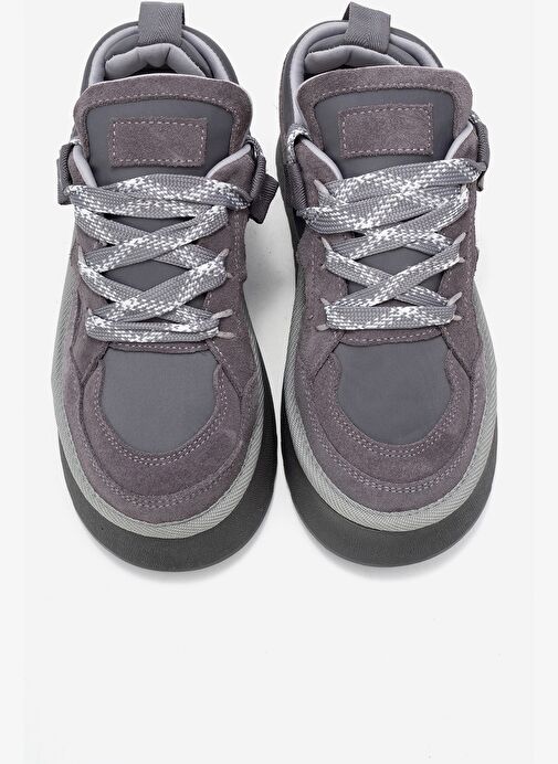 Luvi Shoes Luvi Shoes Belirsiz RAVEN Gri Süet Hakiki Deri Kadın Platform Sneaker | Boyner Belirsiz - 3. görsel