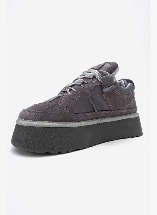 Luvi Shoes Luvi Shoes Belirsiz RAVEN Gri Süet Hakiki Deri Kadın Platform Sneaker | Boyner Belirsiz - 5. görsel