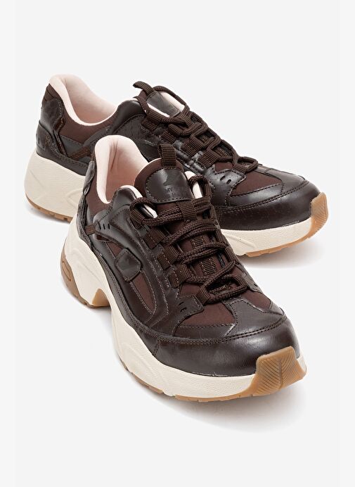 LETTY Kahverengi Baskı Scuba Kadın Spor Ayakkabı - Görsel 2