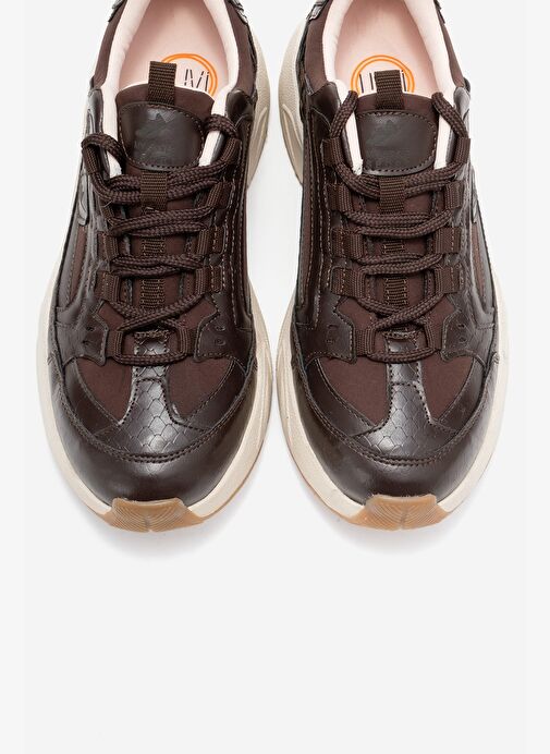 LETTY Kahverengi Baskı Scuba Kadın Spor Ayakkabı - Görsel 3